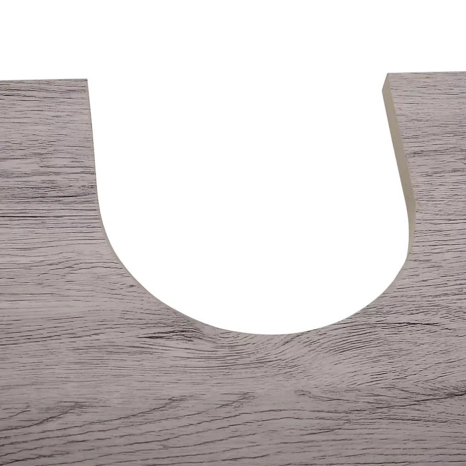 Homcom Meuble salle de bain - meuble sous-vasque - placard 2 portes avec étagère - dim. 60L x 30l x 70H cm - MDF imitation bois gris* Meuble Sous-Vasque