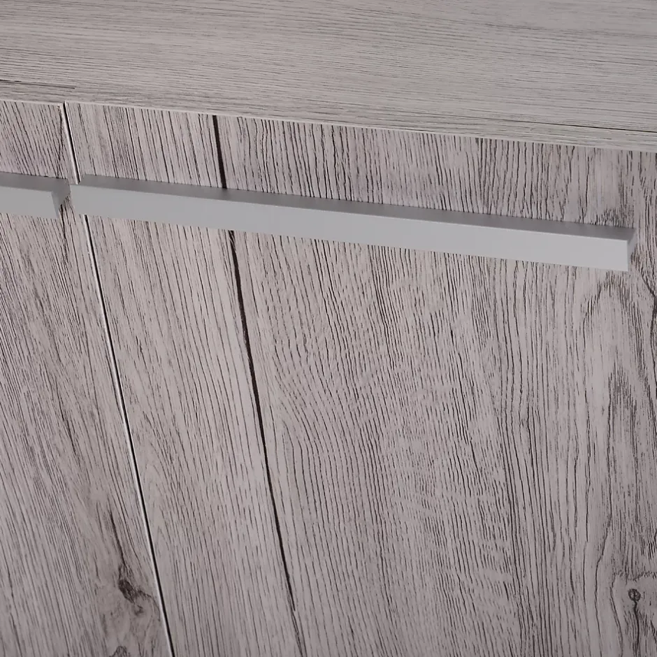 Homcom Meuble salle de bain - meuble sous-vasque - placard 2 portes avec étagère - dim. 60L x 30l x 70H cm - MDF imitation bois gris* Meuble Sous-Vasque
