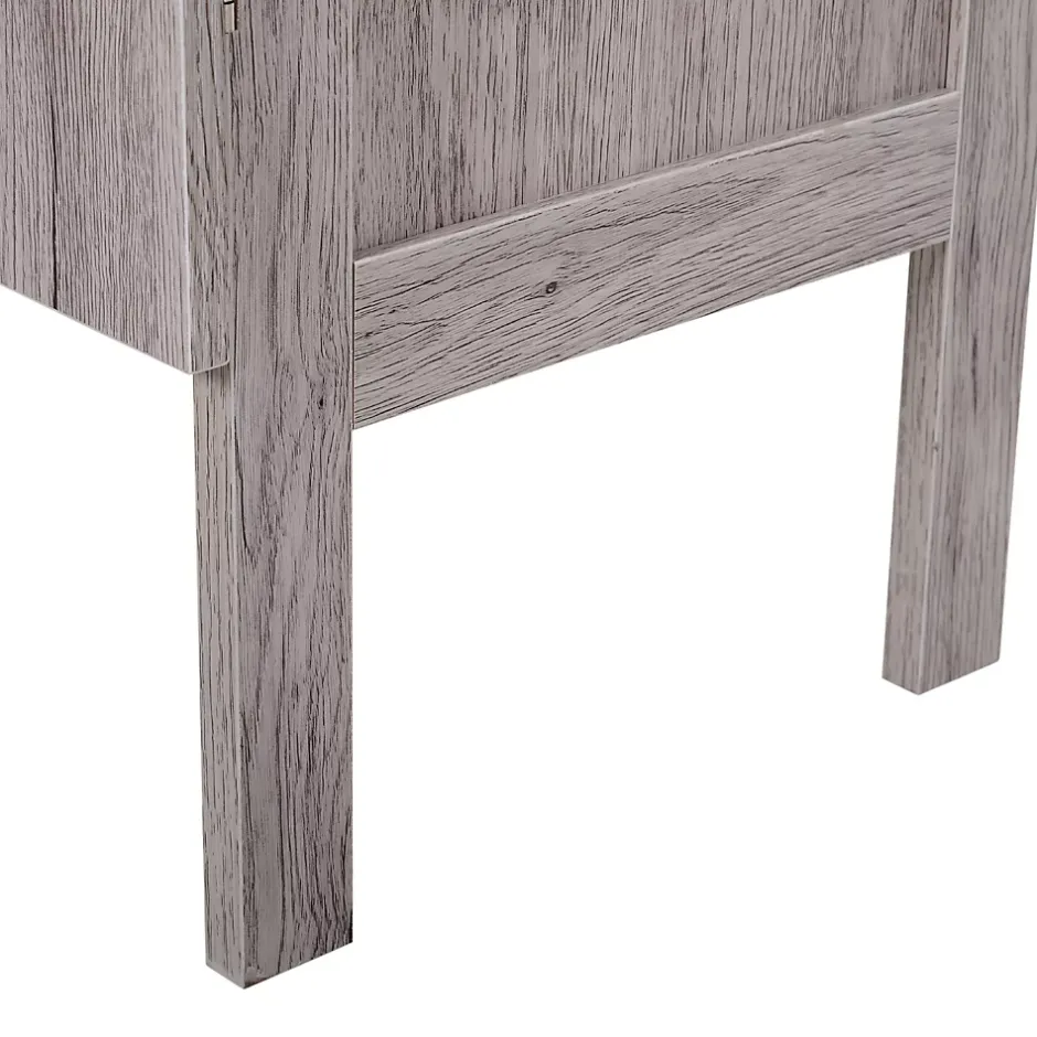 Homcom Meuble salle de bain - meuble sous-vasque - placard 2 portes avec étagère - dim. 60L x 30l x 70H cm - MDF imitation bois gris* Meuble Sous-Vasque