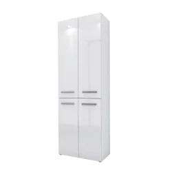 3xE Living Meuble salle de bain, 174 x 30 x 60 cm, blanc mat, blanc brillant* Armoire De Salle De Bains