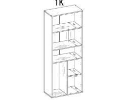 3xE Living Meuble salle de bain, 174 x 30 x 60 cm, blanc mat* Armoire De Salle De Bains
