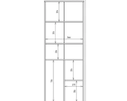 3xE Living Meuble salle de bain, 174 x 30 x 60 cm, blanc mat* Armoire De Salle De Bains