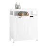 Sobuy Meuble Salle de Bain Armoire avec 2 Portes, étagères Réglables, BZR121-W,* Armoire De Salle De Bains