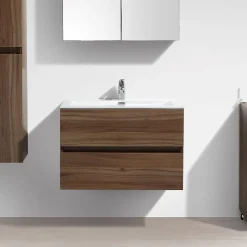Stano Meuble salle de bain design simple vasque SIENA largeur 80 cm noyer