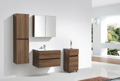 Stano Meuble salle de bain design simple vasque SIENA largeur 80 cm noyer