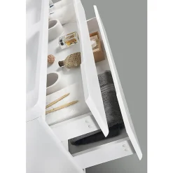 Stano Meuble salle de bain design double vasque PIACENZA largeur 120 cm blanc laque* Meuble Vasque
