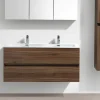 Stano Meuble salle de bain design double vasque SIENA largeur 120 cm noyer* Meuble Vasque