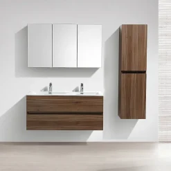Stano Meuble salle de bain design double vasque SIENA largeur 120 cm noyer* Meuble Vasque