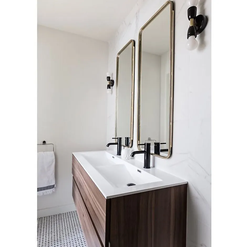 Stano Meuble salle de bain design double vasque SIENA largeur 120 cm noyer* Meuble Vasque