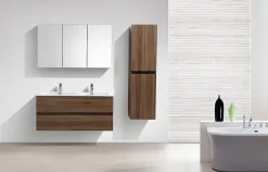 Stano Meuble salle de bain design double vasque SIENA largeur 120 cm noyer* Meuble Vasque