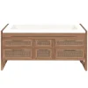 Uniqka Meuble salle de bain en teck et terazzo beige 145 cm -