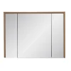 Stellameuble Meuble salle de bain miroir 100cm aspect béton foncé Hampton* Meuble Sous Lavabo