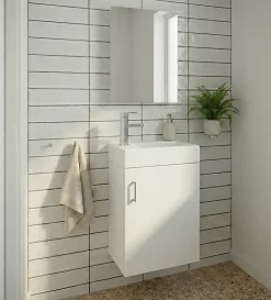 Top Bath Meuble Salle de Bains avec vasque/lavabo lave mains à suspendre Mini 40 Blanc* Lave-Mains