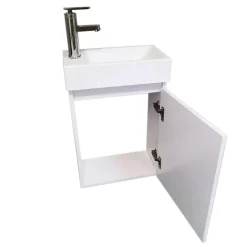 Top Bath Meuble Salle de Bains avec vasque/lavabo lave mains à suspendre Bahamas 40 Blanc
