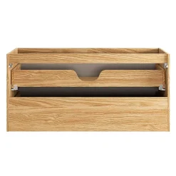 Petits-Meubles Meuble simple vasque encastree droite 120cm 2 tiroirs Elora Beige et bois* Meuble Vasque