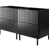 Furnidea Meuble sous double vasque sur pieds FLOW noir 120 cm