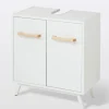 GoodHome Meuble sous lavabo à poser Ladoga L. 60 x H. 65 x P. 36 cm* Meuble De Salle De Bains Faible Profondeur|Meuble Sous Lavabo