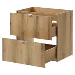 [En.Casa] Meuble sous lavabo avec vasque 60 x 57 x 39 cm chêne NEWPORT