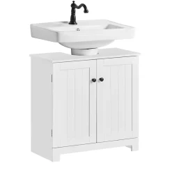 Sobuy Meuble Sous Lavabo Colonne Salle de Bain, BZR18-II-W,* Meuble Sous Lavabo