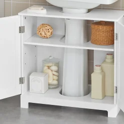 Sobuy Meuble Sous Lavabo Colonne Salle de Bain, BZR18-II-W,* Meuble Sous Lavabo