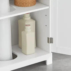 Sobuy Meuble Sous Lavabo Colonne Salle de Bain, BZR18-II-W,* Meuble Sous Lavabo