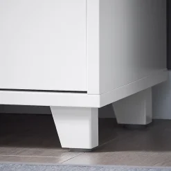 Sobuy Meuble Sous Lavabo de Salle de Bain Meuble évier de Cuisine, 2 Portes, BZR148-W,* Meuble Sous Lavabo