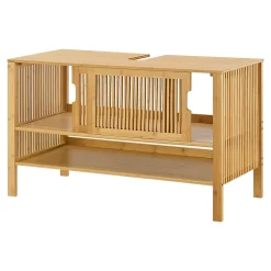 [En.Casa] Meuble sous lavabo Hvaler bambou 60 x 100 x 45 cm en.casa