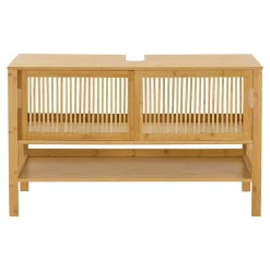 [En.Casa] Meuble sous lavabo Hvaler bambou 60 x 100 x 45 cm en.casa