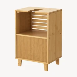 [En.Casa] Meuble sous lavabo Iveland bambou 60 x 40 x 30 cm en.casa* Meuble Sous Lavabo