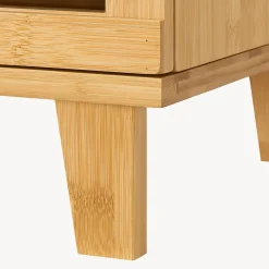 [En.Casa] Meuble sous lavabo Iveland bambou 60 x 40 x 30 cm en.casa* Meuble Sous Lavabo