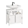 Sobuy Meuble sous lavabo Meuble sous évier Meuble de Salle, FRG128-II-W,