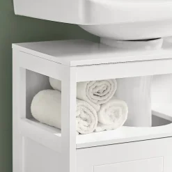 Sobuy Meuble sous lavabo Meuble sous évier Meuble de Salle, FRG128-II-W,