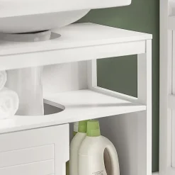 Sobuy Meuble sous lavabo Meuble sous évier Meuble de Salle, FRG128-II-W,