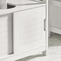 Sobuy Meuble sous lavabo Meuble sous évier Meuble de Salle, FRG128-II-W,
