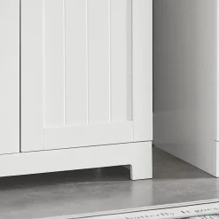 Sobuy Meuble Sous Lavabo Salle de Bain à 2 étages 2 Portes, BZR18-W,