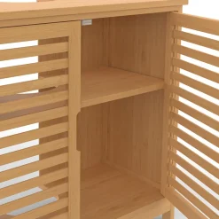 IDMarket Meuble sous lavabo salle de bain bambou BEA* Meuble Sous Lavabo