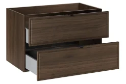 Furnidea Meuble sous lavabo suspendu TERRA VILLA coloris noyer foncé 80 cm