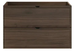 Furnidea Meuble sous lavabo suspendu TERRA VILLA coloris noyer foncé 80 cm
