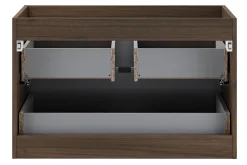 Furnidea Meuble sous lavabo suspendu TERRA VILLA coloris noyer foncé 80 cm