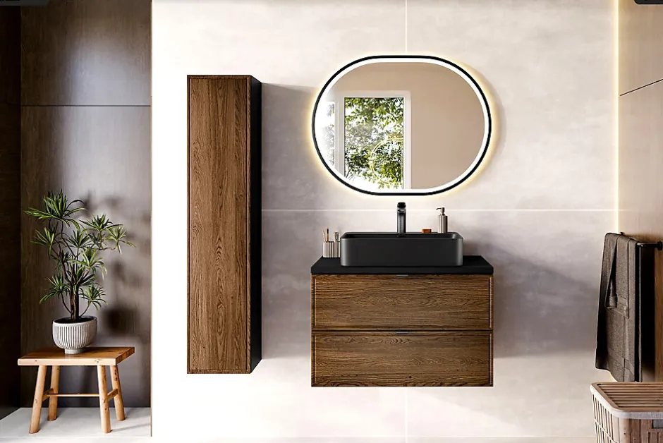 Otitec Meuble sous vasque - 80 cm - MÖRK* Meuble Sous-Vasque
