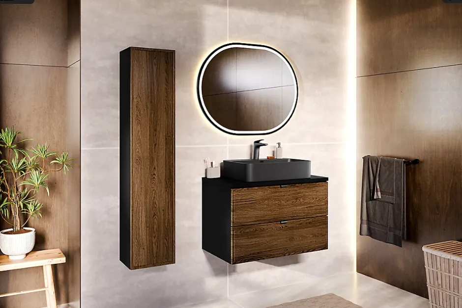 Otitec Meuble sous vasque - 80 cm - MÖRK* Meuble Sous-Vasque