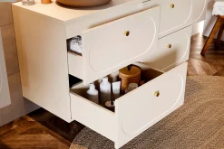 Otitec Meuble sous vasque - 60 cm - 2 tiroirs - SAND* Meuble Sous-Vasque