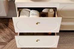 Otitec Meuble sous vasque - 60 cm - 2 tiroirs - SAND* Meuble Sous-Vasque