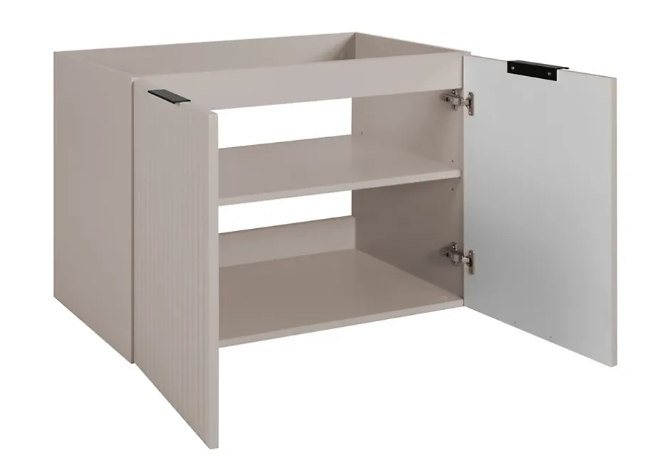 Furnidea Meuble sous vasque à 2 portes FLOW CACHEMIRE 120 cm avec 2 x l'étagères - extensions et plan* Meuble Vasque