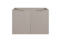 Furnidea Meuble sous vasque à 2 portes FLOW CACHEMIRE 120 cm avec 2 x l'étagères - extensions et plan* Meuble Vasque