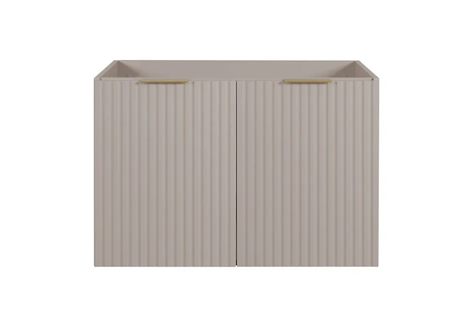 Furnidea Meuble sous vasque à 2 portes FLOW CACHEMIRE 120 cm avec 2 x l'étagères - extensions et plan* Meuble Vasque