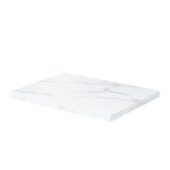 GoodHome Meuble sous vasque à poser l.60 cm vert + plan de toilette effet marbre blanc Cadélia, Perma