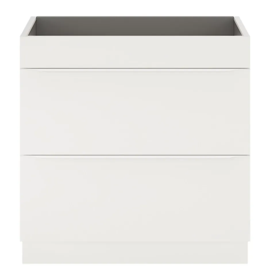 GoodHome Meuble sous vasque à poser blanc mat l.80 x H.82 x P.45 cm, Imandra* Meuble Buanderie|Meuble Sous-Vasque