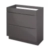 GoodHome Meuble sous vasque à poser gris taupe l.80 x H.82 x P.45 cm, Imandra* Meuble Buanderie