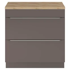 GoodHome Meuble sous vasque à poser gris taupe l.80 x H.82 x P.45 cm, Imandra* Meuble Buanderie